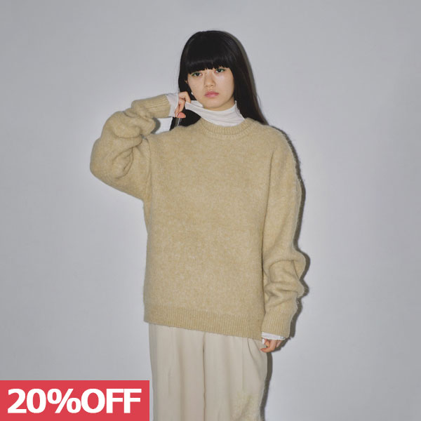 SALE TODAYFUL 2023winter トゥデイフル Brashed Crewneck Knit ブラッシュドクルーネックニット トップス  ミドル丈 Uネック