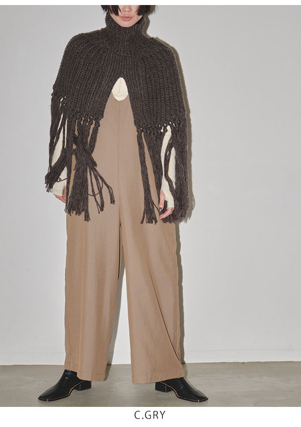 SALE TODAYFUL 2023winter トゥデイフル Fringe Knit Cape フリンジ