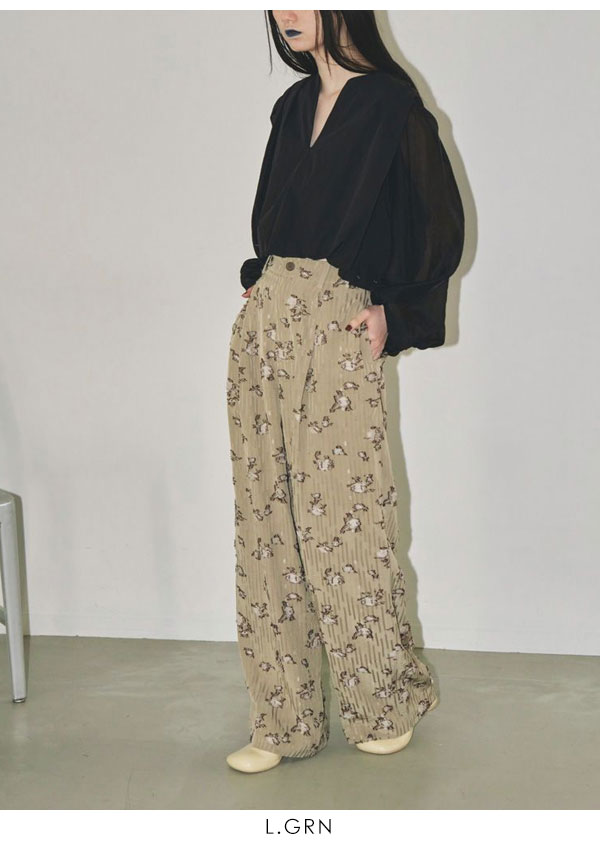 SALE TODAYFUL 2023prefall トゥデイフル Flower Jacquard Trousers フラワージャガードトラウザー  ボトムス ロング丈 12320601