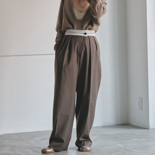 TODAYFUL 2023prefall トゥデイフル Front Slanting Trousers フロント