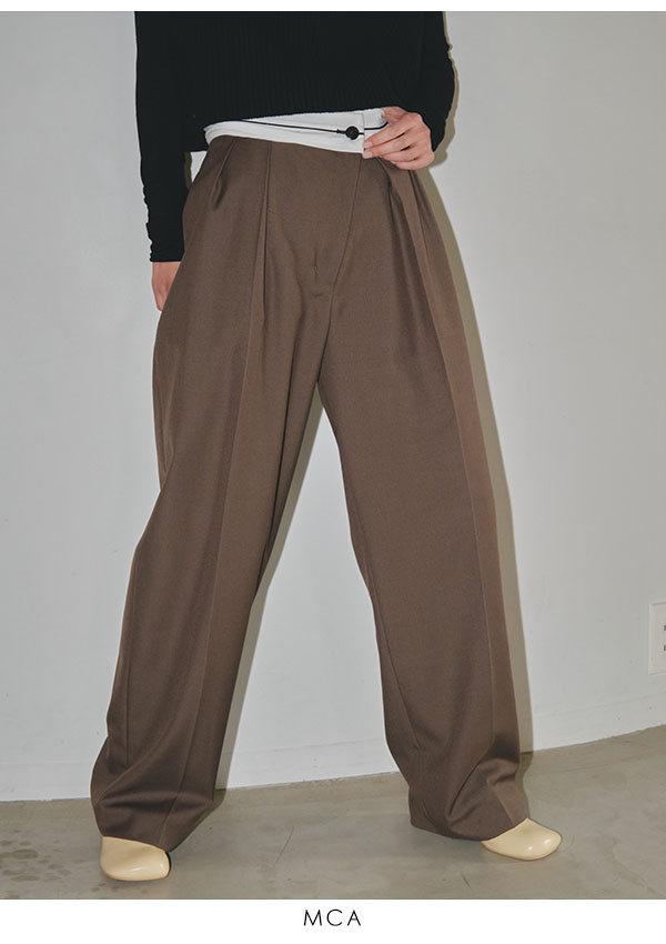 TODAYFUL 2023prefall トゥデイフル Front Slanting Trousers フロント 