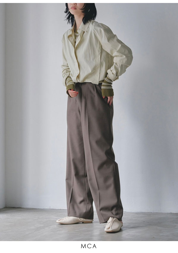 TODAYFUL 2023prefall トゥデイフル Front Slanting Trousers フロント