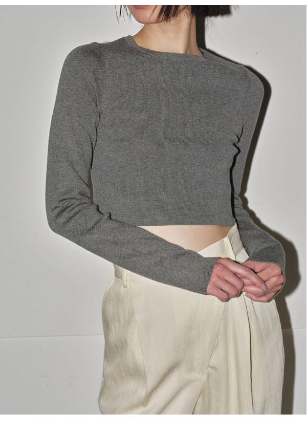 TODAYFUL 2024PreFall トゥデイフル トップス Cropped Smooth Knit 9月 