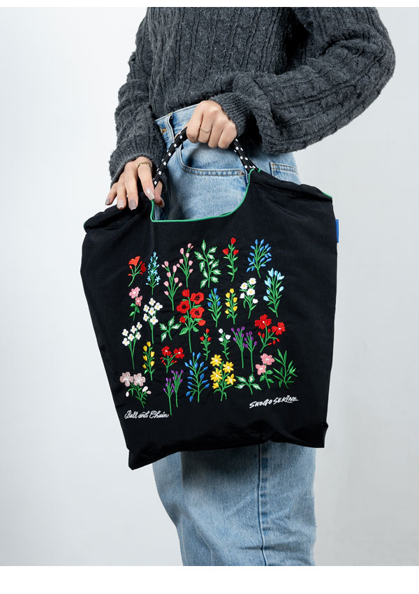 格安SALEスタート】 Chain & Ball エコバッグ Flower Botanical バッグ 