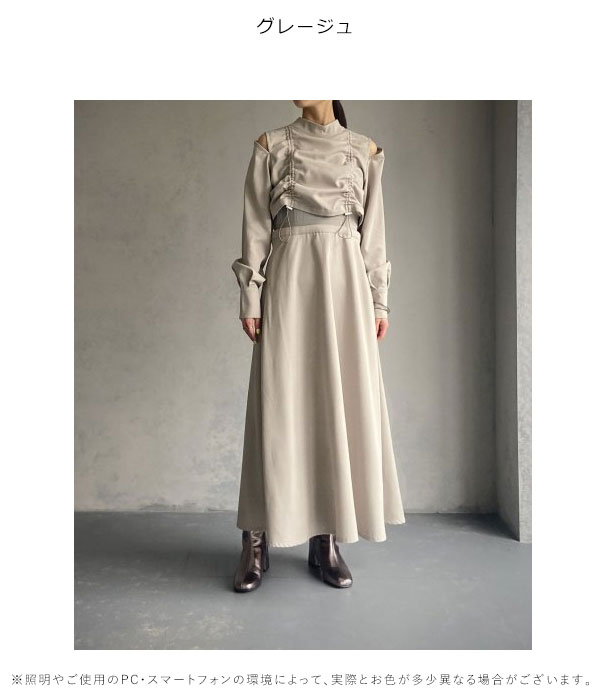 SALE &g'aime アンジェム Shirring dress レディース ワンピース