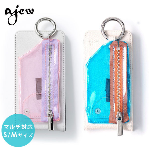 【マルチ対応】エジュー ajew 通販 ajew cadena vertical zipphone case iphone12 pro mini  iphone11 ケース 手帳型 多機種対応 スマホケース