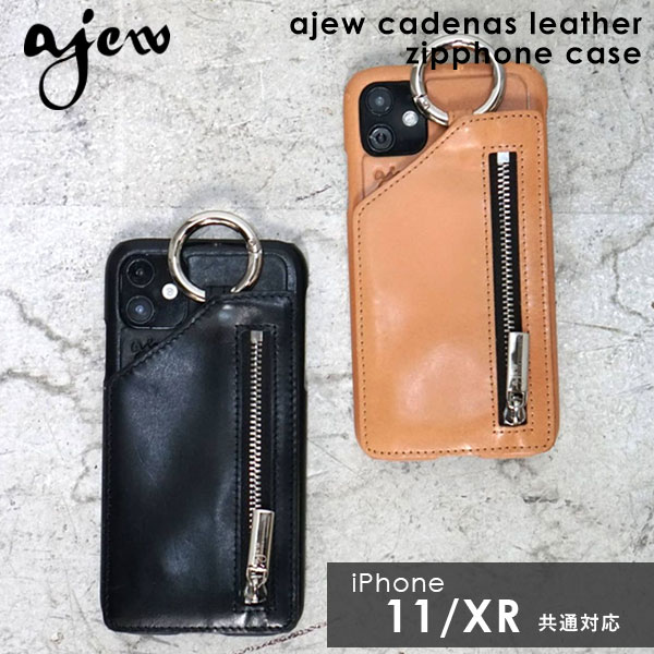 iPhone11/XR対応】エジュー ajew ajew cadenas leather zipphone case 