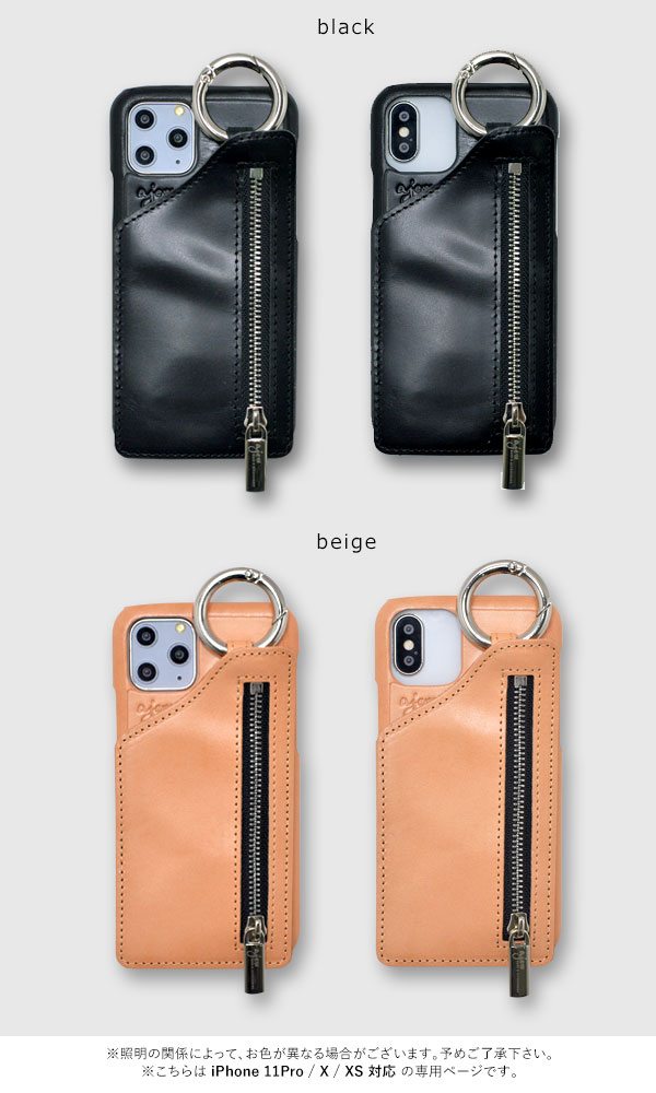 iPhone11Pro/X/XS対応】エジュー ajew cadenas leather zipphone case 