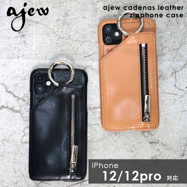【iPhone12/12pro対応】エジュー ajew cadenas leather zipphone case iphone12  iphone12pro 12pro ケース 12 iphoneケース 小銭入れ ICカード :ac201900212:select shop  DOUBLE HEART 