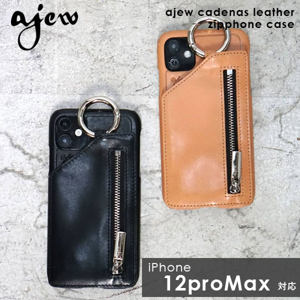 【iPhone12proMax対応】エジュー ajew cadenas leather zipphone 