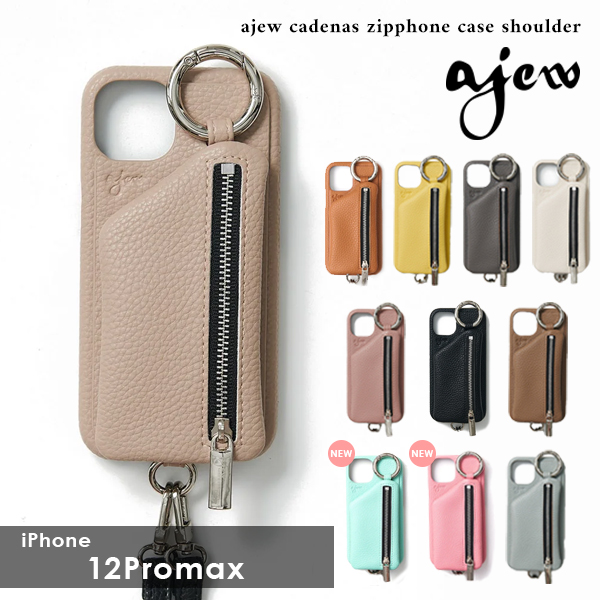 12proMax対応】エジュー ajew cadenas zipphone case shoulder iphone 