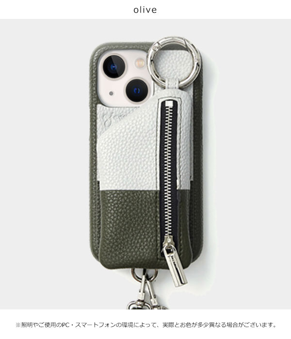 エジュー ajew 通販 【iPhone13シリーズ対応】 ajew cadenas layer zipphone case shoulder  iPhone13 ac202000313 父の日