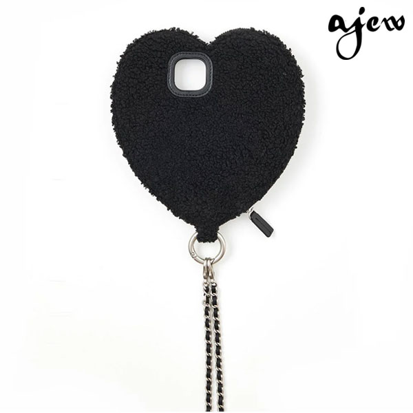 【iPhone対応】 エジュー ajew fluffy dress HEART case shoulder ハート iPhone16 iPhone15 iPhone14 iPhone13 pro ケース カバー 紐 aj02-059 ギフ | ajew | 01