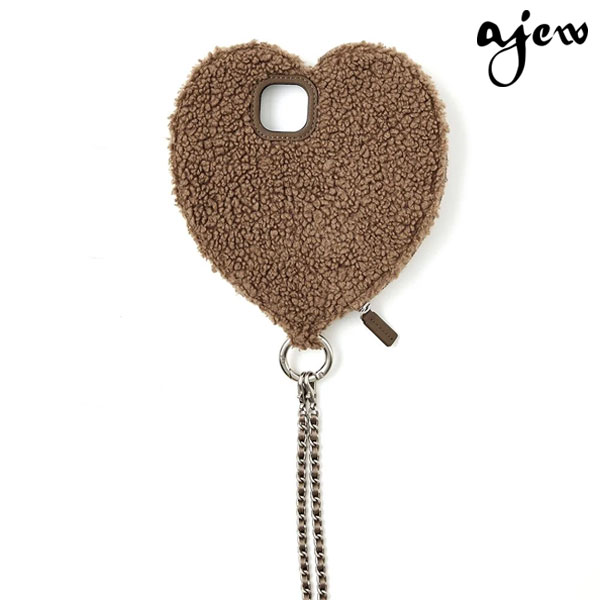 【iPhone対応】 エジュー ajew fluffy dress HEART case shoulder ハート iPhone16 iPhone15 iPhone14 iPhone13 pro ケース カバー 紐 aj02-059 ギフ | ajew | 03