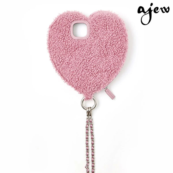 【iPhone対応】 エジュー ajew fluffy dress HEART case shoulder ハート iPhone16 iPhone15 iPhone14 iPhone13 pro ケース カバー 紐 aj02-059 ギフ | ajew | 04