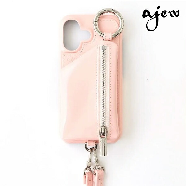 ajew エジュー iPhone15ケース ピンクベージュ cadenas zipphone case | iPhone15 / beige - ajew（エジュー）公式サイト
