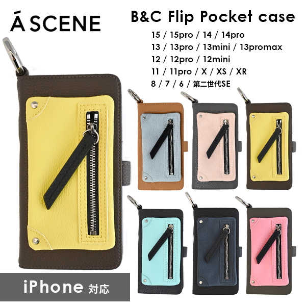 SALE 【iPhoneシリーズ対応】エーシーン A SCENE B&C Flip Pocket case 
