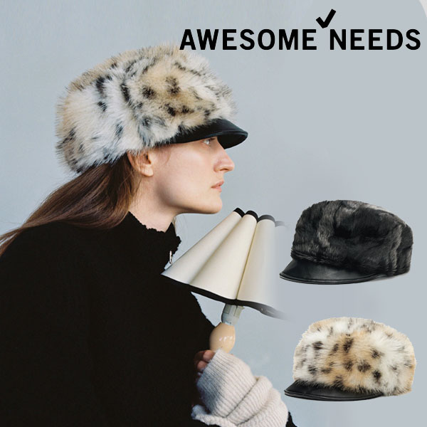 SALE AWESOME NEEDS オーサムニーズ BELLBOY CAP FUR レディース 帽子 