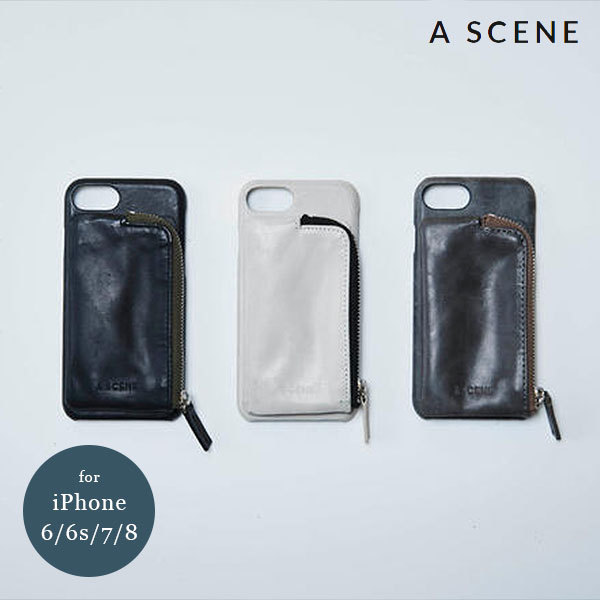 新SE/8/7/6対応】エーシーン A SCENE 通販 B&C Aging leather case