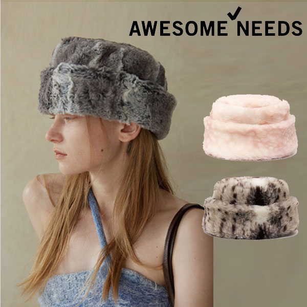 即納】 SALE AWESOME NEEDS オーサムニーズ BUTTON HAT レディース 