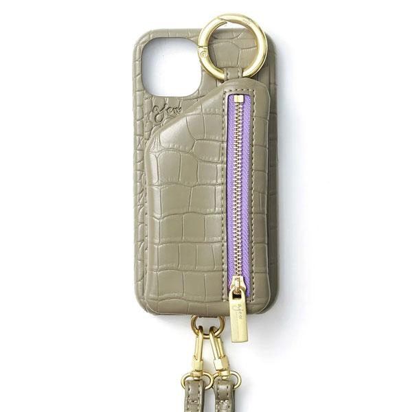 【iPhone対応】エジュー ajew cadenas croco zipphone case shoulder iPhone15 iPhone14 ac2022001｜doubleheart｜09