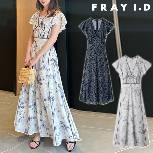 SALE フレイアイディー FRAY I.D ワンピース 24春夏 サテンパイピング 