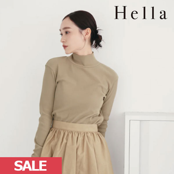 SALE ヘラ Hella トップス 23秋冬 HIGHNECK RIB CUTSEW ミドル丈