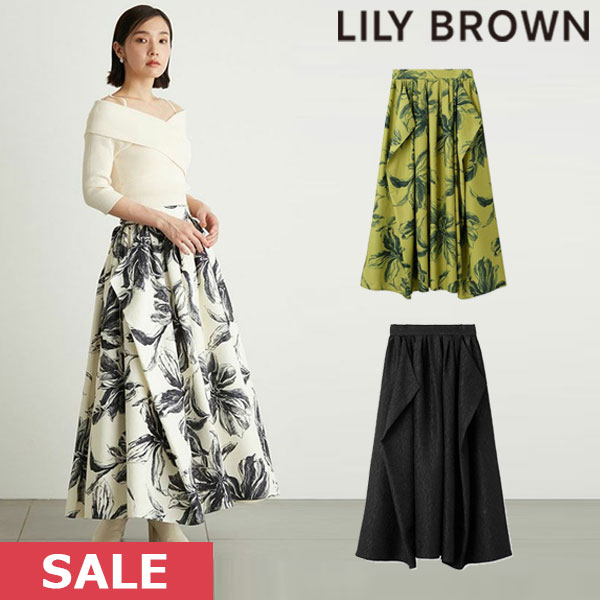 SALE リリーブラウン LILY BROWN ボトムス 23秋冬 バックリボンタック 