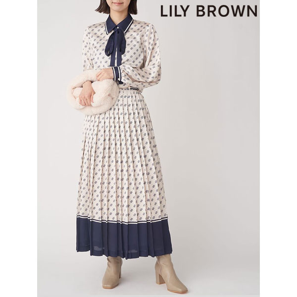 SALE リリーブラウン LILY BROWN 23秋冬 クラシカルパターンプリーツ