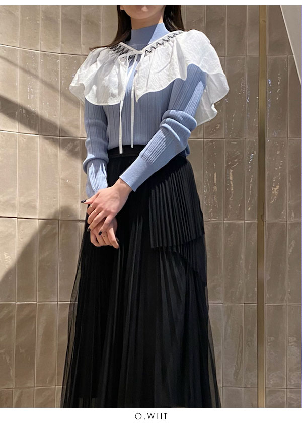 SALE リリーブラウン LILY BROWN Smockingアタッチドカラー レディース ...