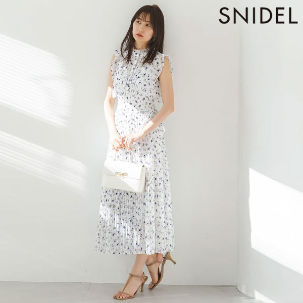 snidel ワンピース　花柄　ノースリーブ　フリル SNIDEL スナイデル ワンピース 25春夏 Sustainable20周年