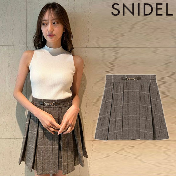 SALE スナイデル SNIDEL 23秋冬 ボックスプリーツミニスカート 