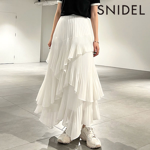 スナイデル SNIDEL ボトムス 24春夏 プリーツティアードスカート 