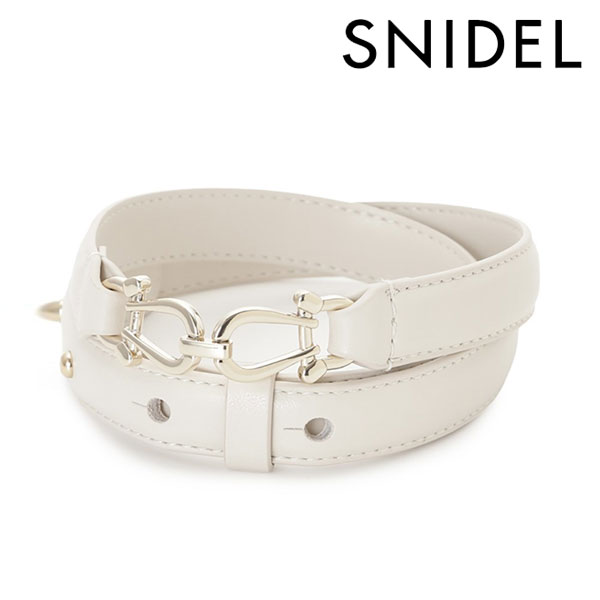 SALE スナイデル SNIDEL 23ss1st ビットベルト レディース 小物 無地 ロゴ 合皮 swgg231646