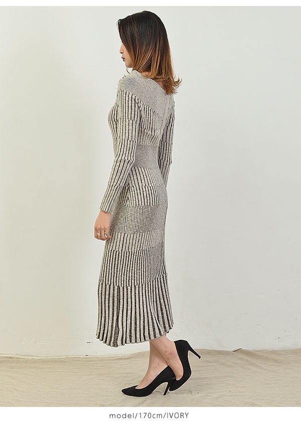 スナイデル Snidel 19秋冬 アシンメトリーボタンニットワンピース レディース ワンピース ロング丈 長袖 ニット ニットワンピ ワンショルダー Swno バッグ ワンピースのダブルハート 通販 Yahoo ショッピング