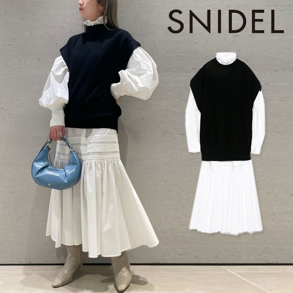 SALE スナイデル SNIDEL 22秋冬 ニットベストセットコットン 