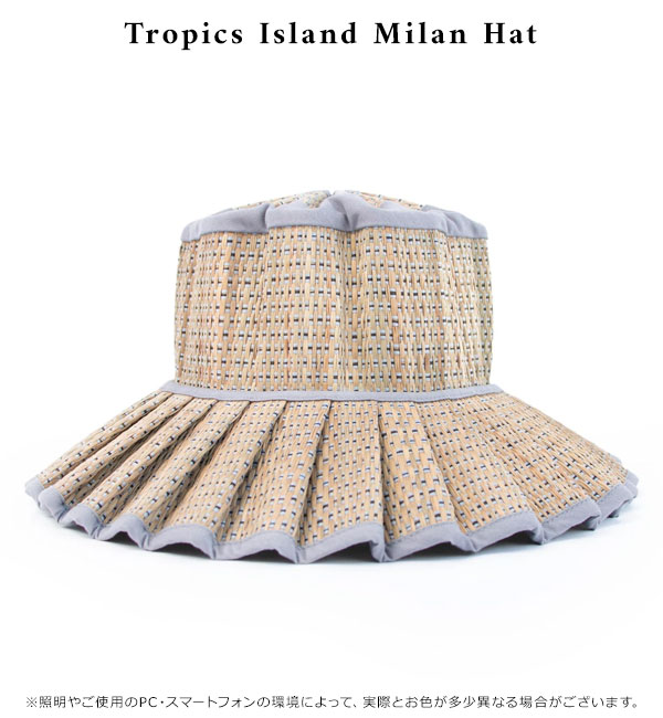 LORNA MURRAY ローナマーレイ Tropics Island Milan Hat レディース 帽子 ハット ストローハット つば広 プリーツ  ハンドメイド 手作り :tropics-im:select shop DOUBLE HEART - 通販 - Yahoo!ショッピング