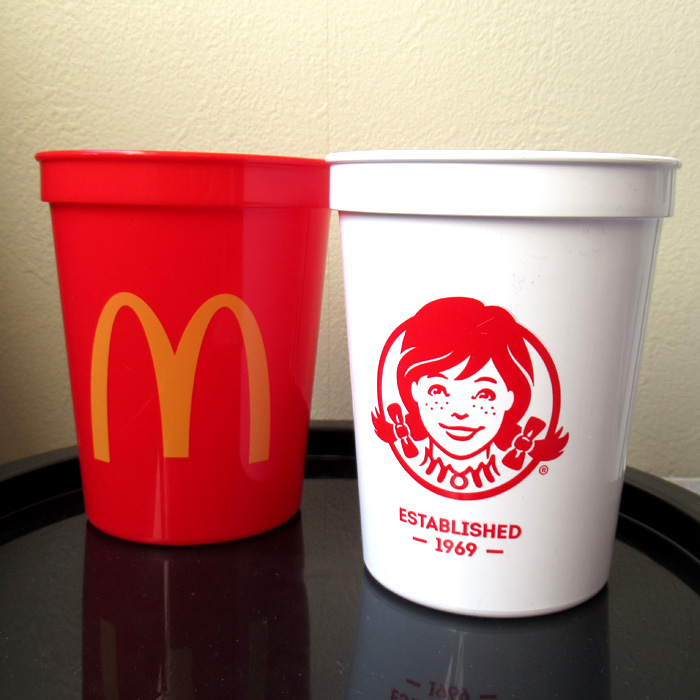 マクドナルド Wendy's プラスチックカップ コップ プラカップ 割れ