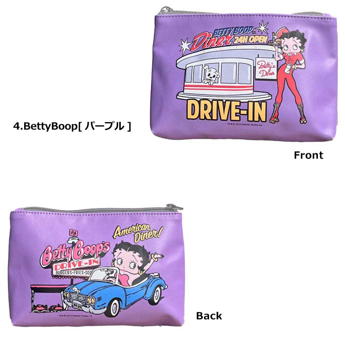フラットポーチ♡レディ＆ポメちゃん ポーチ ペンケース フラットポーチ 小物入れ 通帳入れ ベティ