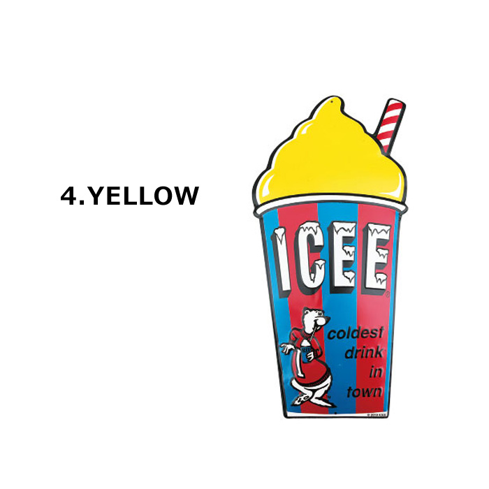 ICEE エンボスサイン 看板 看板 ICEE エンボスサイン ブリキ看板 ティンサイン ガレージ