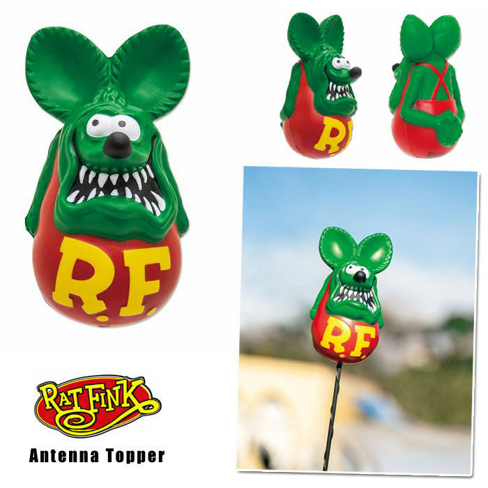 RFキーホルダー、アンテナトッパーセット RAT FINK ラットフィンク スクイーズ アンテナ トッパー