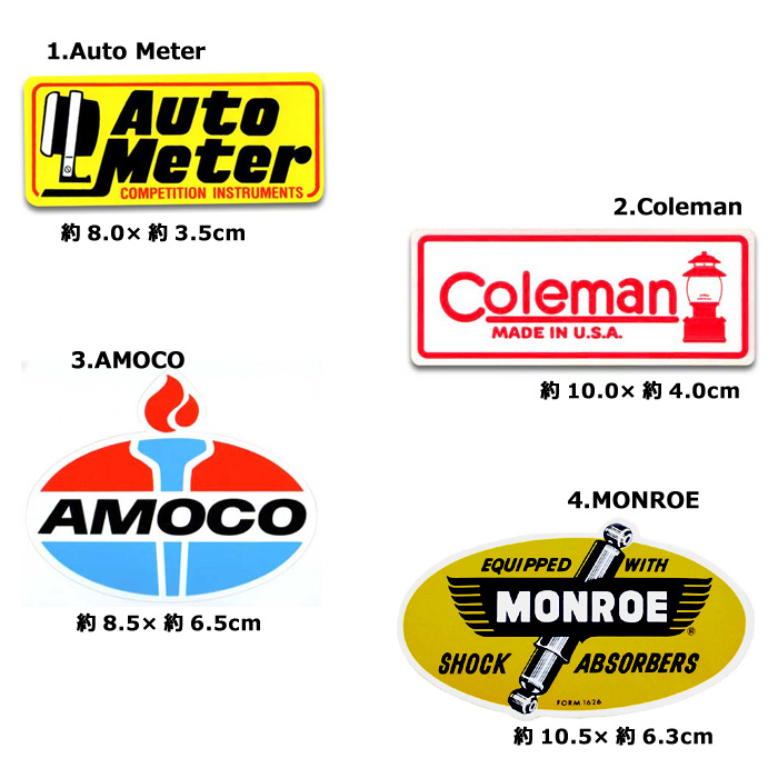 ステッカー シール デコ AMOCO Coleman ブリヂストン かっこいい