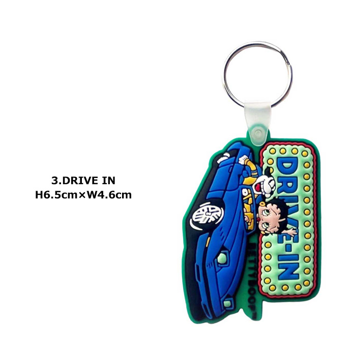 ラバーキーホルダー ベティちゃん キャラクター キーリング アメリカン雑貨 プレゼント ダブルスリー | ブランド登録なし | 03