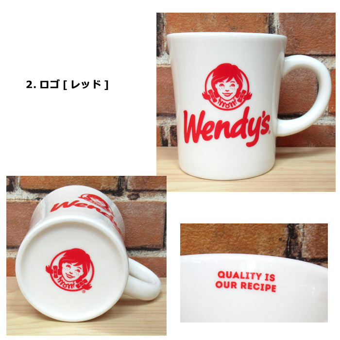マグカップ Wendy's ロゴ かわいい 食器 コップ ウェンディーズマグ レンジOK 食洗機OK 陶器 日本製 プレゼント 母の日ギフト アメリカン雑貨 ダブルスリー | ブランド登録なし | 02