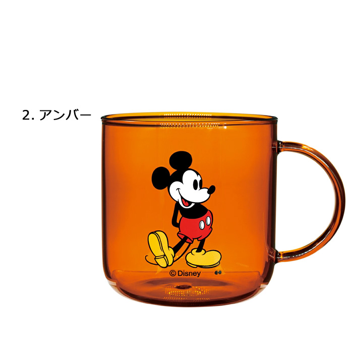 耐熱ガラス マグカップ キャラクター ミッキー マグ コップ ディズニーグッズ プレゼント キッチン雑貨 ダブルスリー | 大西賢製販 | 02