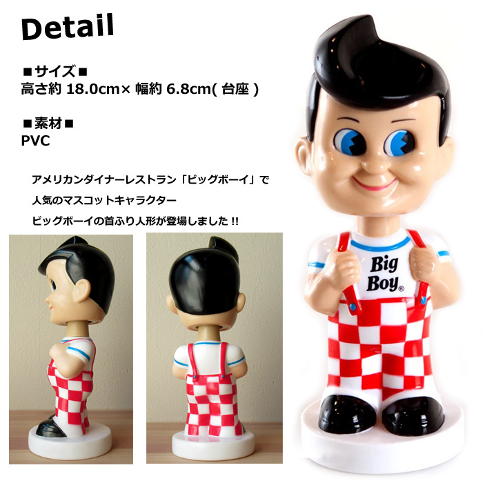 ビッグボーイ ボビングヘッド BOBBLE HEAD 首振り人形 フィギュア インテリア ディスプレイ プレゼント ギフト インスタ映え ダブルスリー