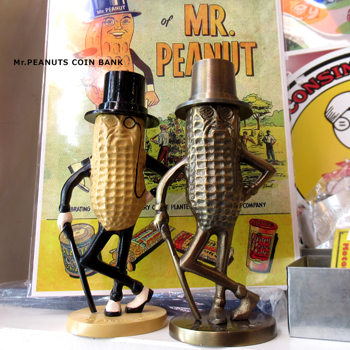 貯金箱 コインバンク Mr.PEANUT PLANTERS 重厚感 インテリア