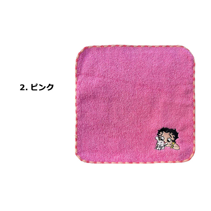 ミニタオル ハンカチ 20cm ベティちゃん キャラクター かわいい ハンドタオル 手拭き プチギフト アメリカン雑貨 ダブルスリー | ブランド登録なし | 02