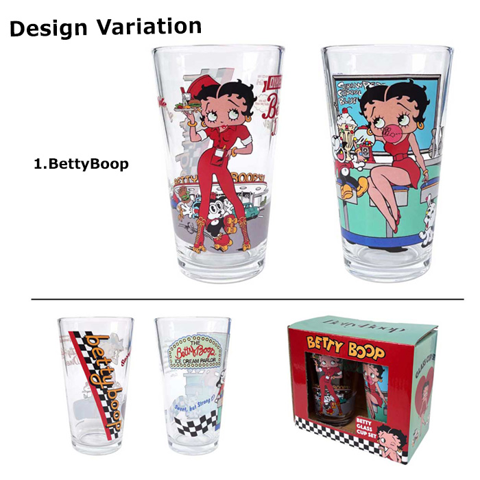 グラス ガラスコップ ペア 2個セット かわいい キャラクター 箱入り 食器 コップ プレゼント アメ雑 アメキャラ 大きめ アメリカン雑貨 ダブルスリー | ブランド登録なし | 01