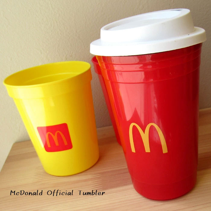 マクドナルド タンブラー 蓋付き コップ カップ 割れにくい